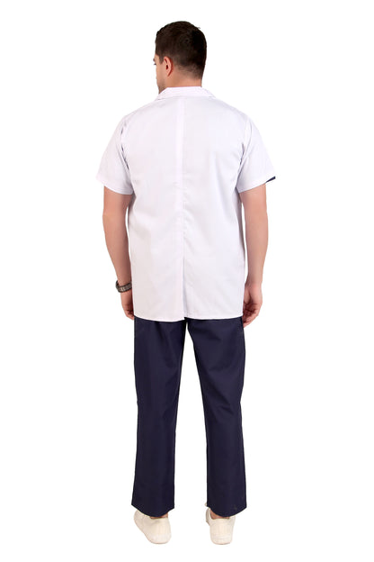 Men's Half-Sleeves Lab Coat Apron: Precision Essential for Medicos