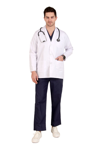 Men's Full-Sleeves Lab Coat Apron: The Modern Lab Essential