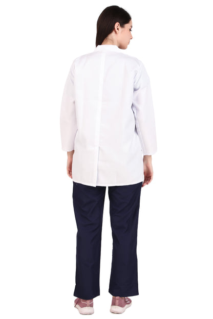 Women’s Full-Sleeves Lab Coat Apron: The Modern Lab Essential