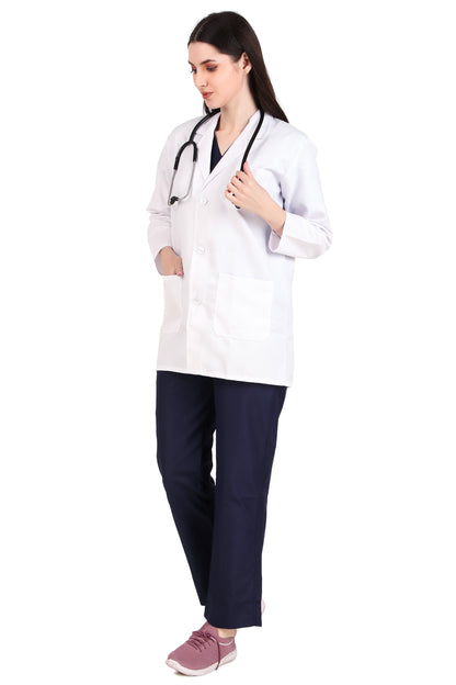 Women’s Full-Sleeves Lab Coat Apron: The Modern Lab Essential