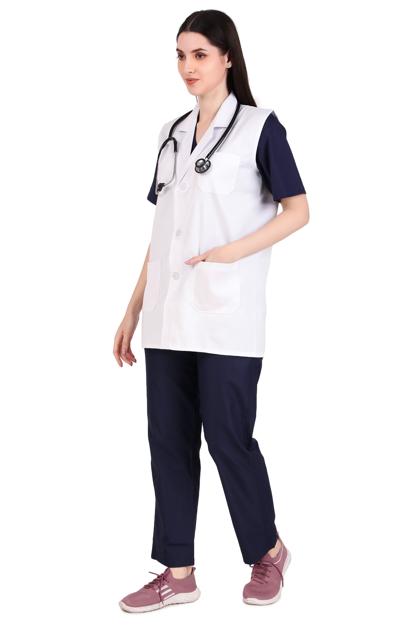 Women’s Sleeveless Lab Coat Apron: Precision, Performance